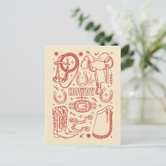 Texas Cowboy Pack Briefkaart (Staand voorkant)