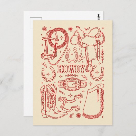 Texas Cowboy Pack Briefkaart (Voorkant / Achterkant)