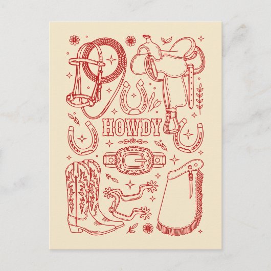 Texas Cowboy Pack Briefkaart (Voorkant)