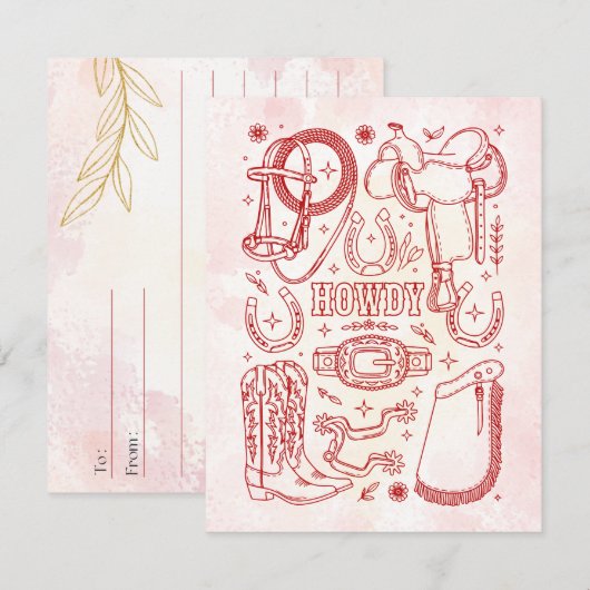Texas Cowboy Pack  Notitiekaartje (Voorkant / Achterkant)