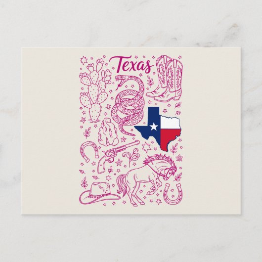 Texas Cowboy Pack Western Vibes Briefkaart (Voorkant)