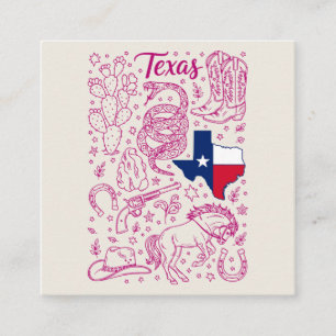 Texas Cowboy Pack Western Vibes Vierkante Visitekaartje