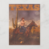 Texas Cowboy Poster Briefkaart (Voorkant)