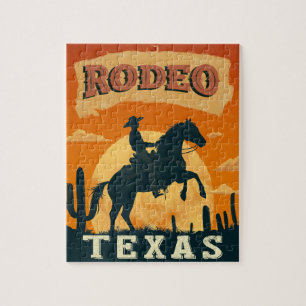 Texas Cowboy Rodeo Vintage Legpuzzel