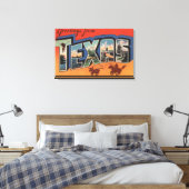 Texas (Cowboy Roping Bull) Grote lettertjes Canvas Afdruk (Insitu (Slaapkamer))