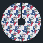 Texas Cowboy Snowman Merry Kerstmis Y'all Kerstboom Rok<br><div class="desc">Texas maakt vorm met een cowboy sneeuwman en sms die Merry Kerstmis Y'all western thema kerstboomrok zegt.</div>