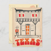 Texas Cowboy Style-reisposter Briefkaart (Voorkant / Achterkant)