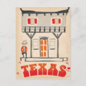 Texas Cowboy Style-reisposter Briefkaart (Voorkant)