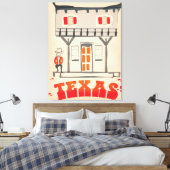 Texas Cowboy Style-reisposter Canvas Afdruk (Insitu (Slaapkamer))