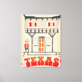 Texas Cowboy Style-reisposter Canvas Afdruk (Voorkant)
