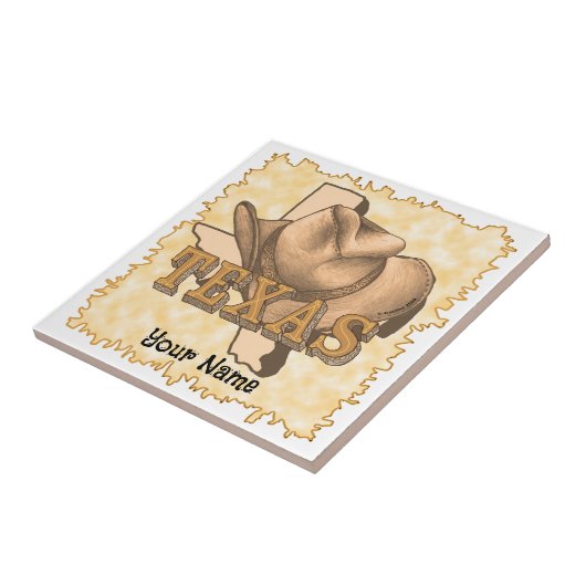 Texas Cowboy Tegeltje (Zijkant)
