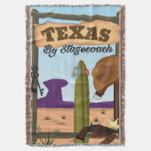 Texas cowboy vakantie cartoon deken (Voorkant Verticaal)