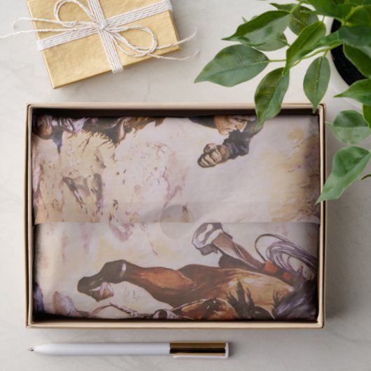 "Texas Cowboy" van Stanley L Wood Tissuepapier (Geschenk)