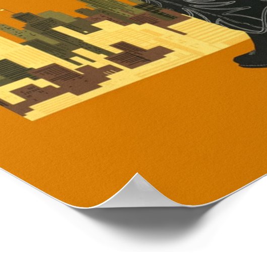 Texas Cowboy Vintage Travel Poster (Hoek)