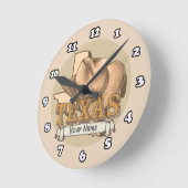 Texas cowboyklok ronde klok (Hoek)