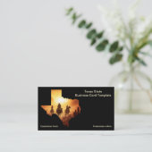 Texas Cowboys, staat Texas Logo Visitekaartje (Staand voorkant)