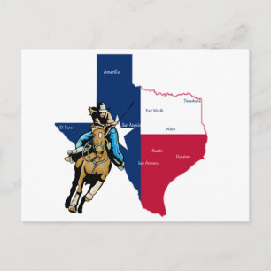 Texas Cowgirl Briefkaart