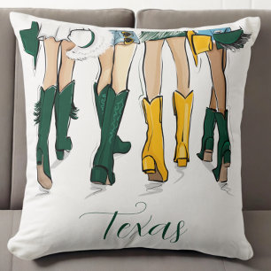 Texas Cowgirl Groen Goud Mode Kussen