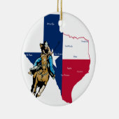 Texas Cowgirl Keramisch Ornament (Rechts)
