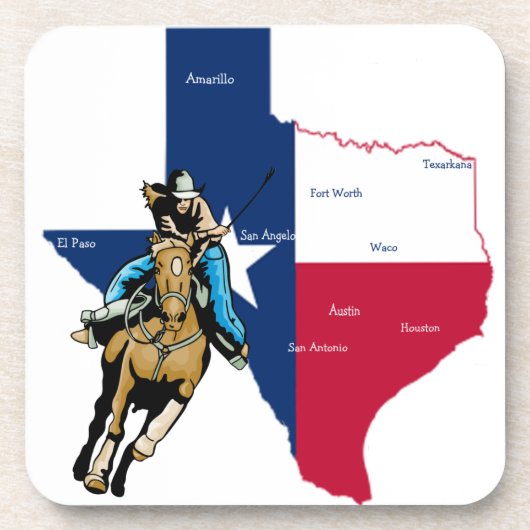 Texas Cowgirl Onderzetter (Voorkant)