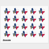 Texas Cowgirl Ronde Sticker (Vel)