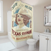Texas Cowgirl Singer Poster Print Douchegordijn (In situ)
