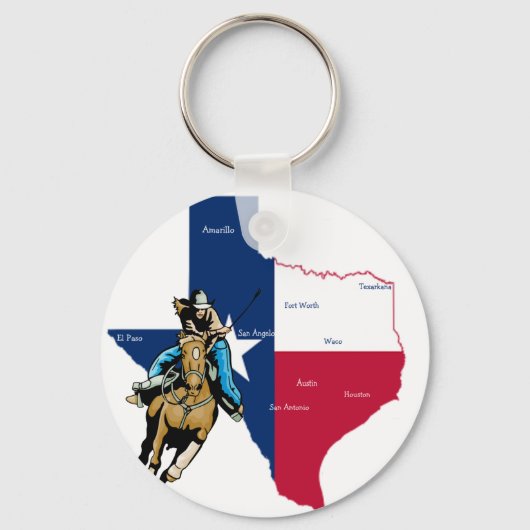 Texas Cowgirl Sleutelhanger (Voorkant)