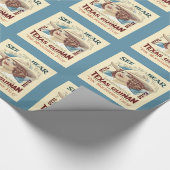 Texas Cowgirl Vintage Western Poster Cadeaupapier (Hoek)