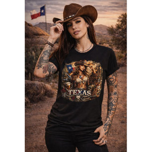 Texas Cowgirl Vintage Westerse Dames T-Shirt