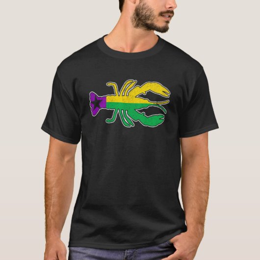 Texas Crawfish Flag Mardi Gras Mannen Vrouwen Kind T-shirt (Voorkant)