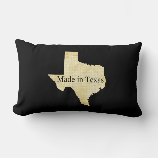 Texas Cream en Black Lumbar Sierkussen Kussen (Voorkant)
