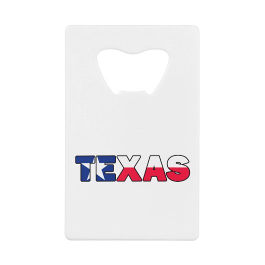 Texas Creditkaart Flessenopener (Voorkant)