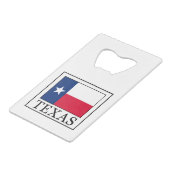 Texas Creditkaart Flessenopener (Voorkant Gekanteld)
