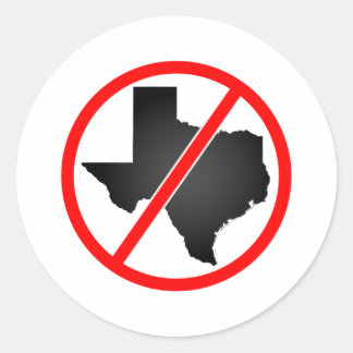 Texas Cross-out symbool Ronde Sticker