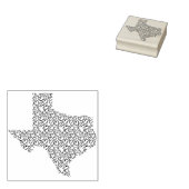 Texas Cupid Hearts Rubberstempel (Gestempeld)