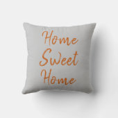 Texas Custom Town Zip Code Home Pillow Oranje Grey Kussen (Achterkant)