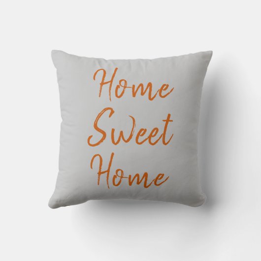 Texas Custom Town Zip Code Home Pillow Oranje Grey Kussen (Achterkant)