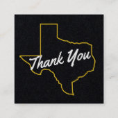 Texas Customer Appreciation Black Marketing Kaart Vierkante Visitekaartje (Achterkant)
