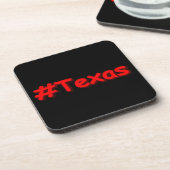 "#Texas " Cute Design. Bestel nu Bier Onderzetter (Linkerzijde)