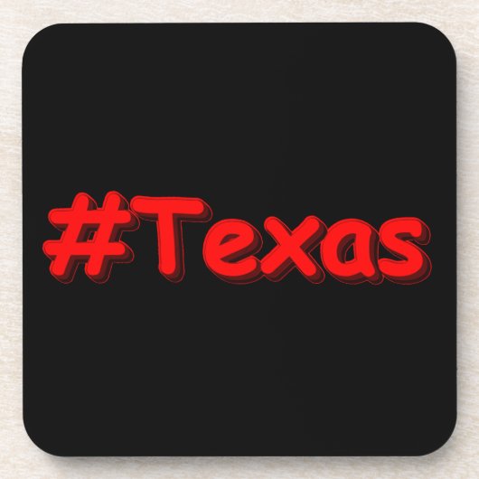"#Texas " Cute Design. Bestel nu Bier Onderzetter (Voorkant)
