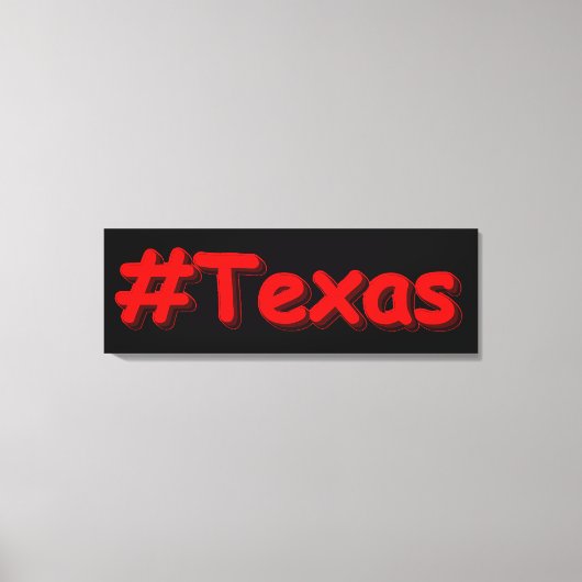 "#Texas " Cute Design. Bestel nu Canvas Afdruk (Voorkant)
