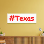 "#Texas " Cute Design. Bestel nu Canvas Afdruk (Insitu (Woonkamer))