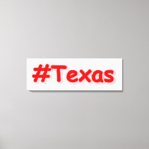 "#Texas " Cute Design. Bestel nu Canvas Afdruk