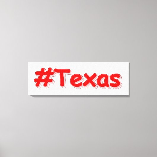 "#Texas " Cute Design. Bestel nu Canvas Afdruk (Voorkant)