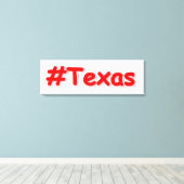 "#Texas " Cute Design. Bestel nu Canvas Afdruk (Insitu (Houten vloer))