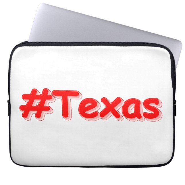 "#Texas " Cute Design. Bestel nu Laptop Sleeve (Voorkant)