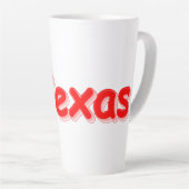 "#Texas " Cute Design. Bestel nu Latte Mok (Rechterhoek)