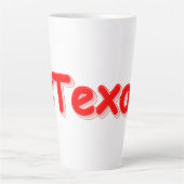 "#Texas " Cute Design. Bestel nu Latte Mok (Voorkant)
