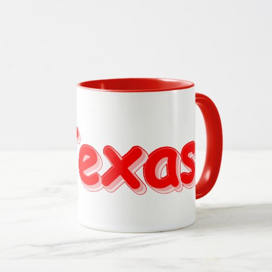 "#Texas " Cute Design. Bestel nu Mok (Voorkant rechts)