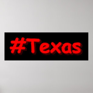 "#Texas " Cute Design. Bestel nu Poster